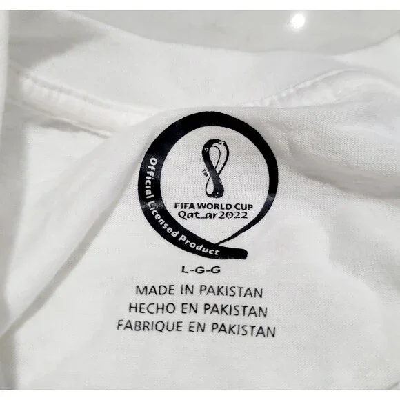 NWT FIFA World Cup Qatar 2022 T-Shirt L White Long Sleeve Graphic New - Picture 6 of 11